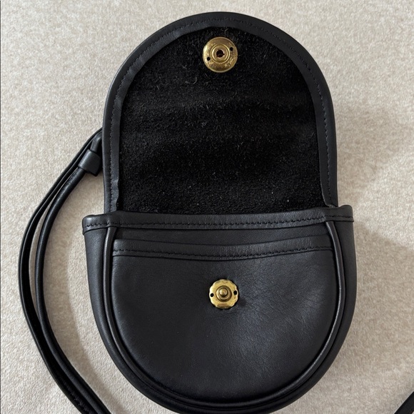 COACH Vintage Mini belt bag Fanny Pack Crossbody Glove Tanned Leather black - Picture 3 of 9